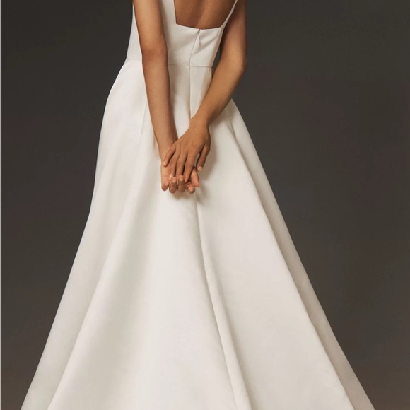 Anthropologie Elegant White Wedding Dress - Picture 2 of 8